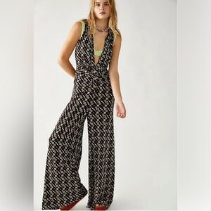 Free People Shayla Halter Jumpsuit, Sz M